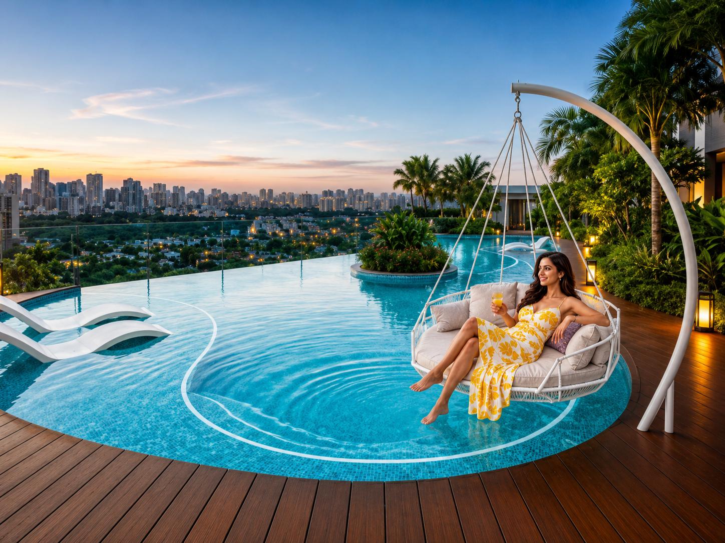 Swimming pool at Kolte Patil Vivere, Goregaon West