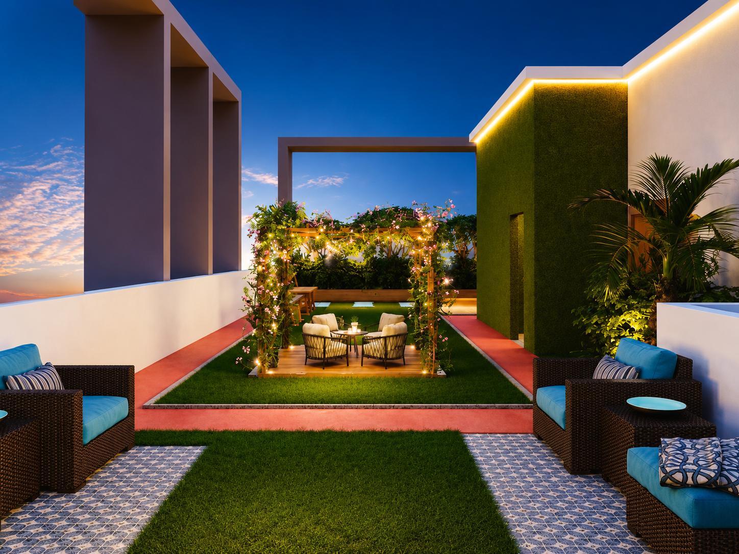 Rooftop terrace at Shreeji Bliss, Malad West