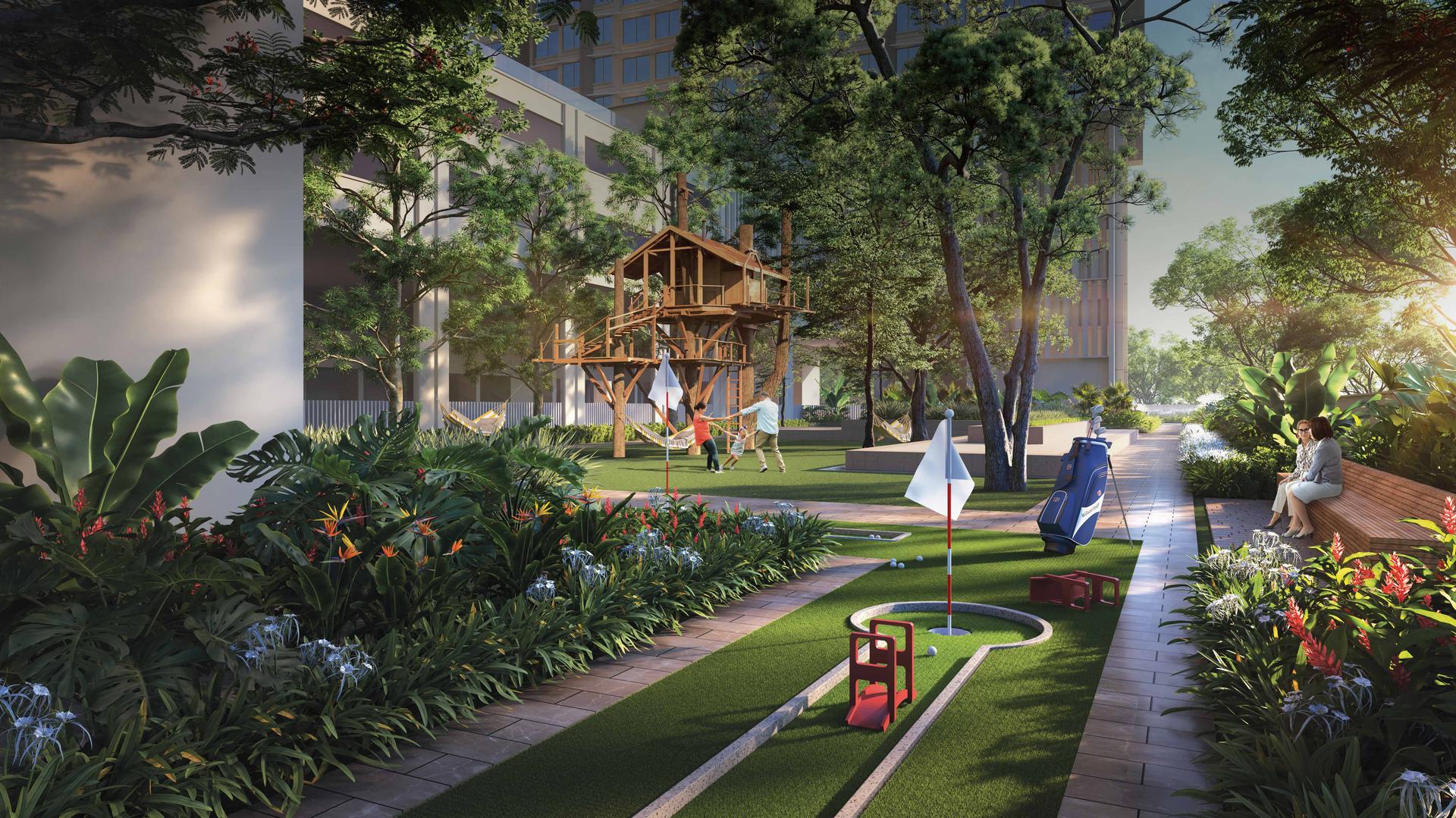 Mini golf course at Arkade Rare, Bhandup West