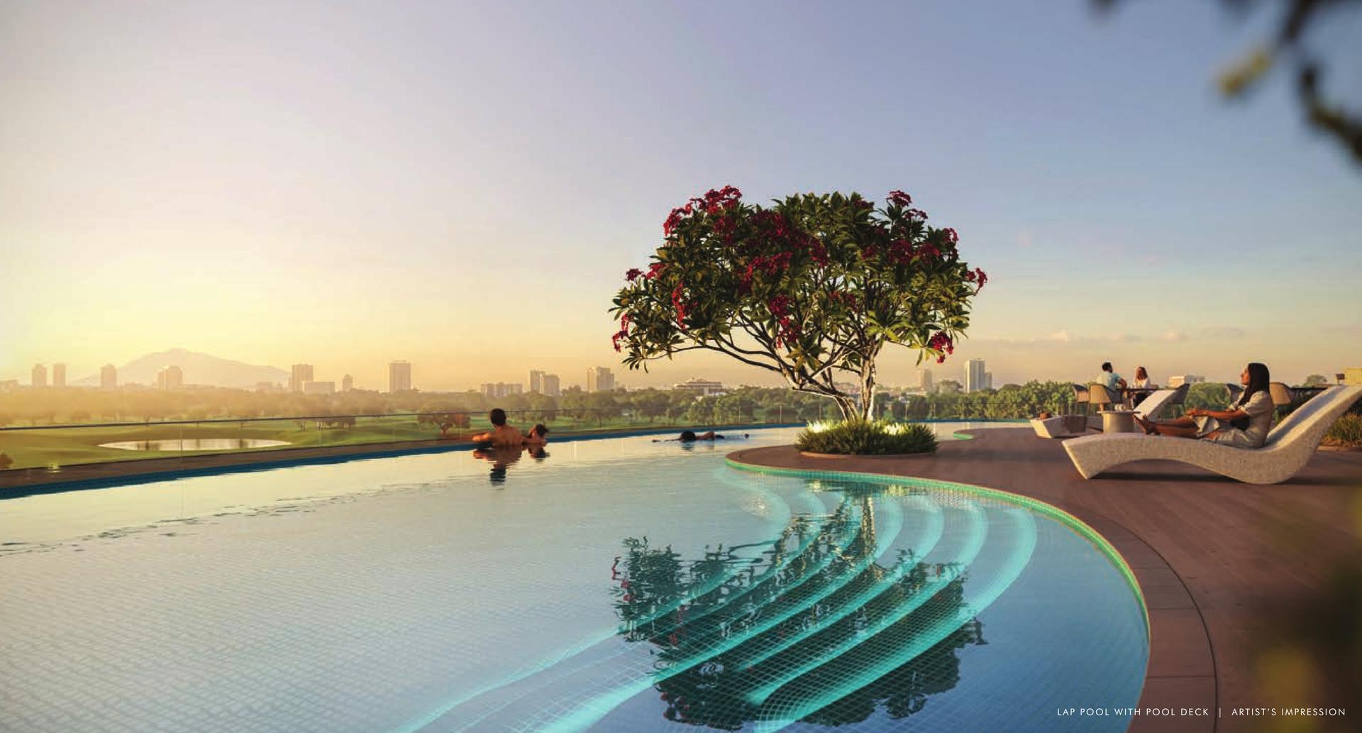 Swimming pool at Rustomjee Balmoral, Chembur