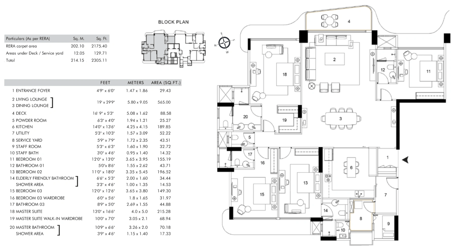 4 BHK T4 floor plan