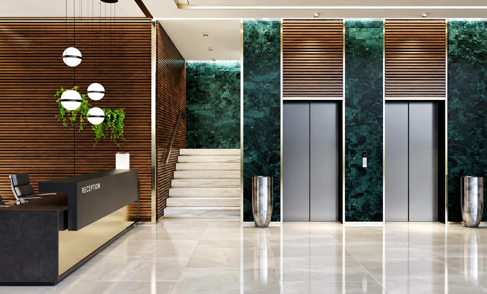 Grand entrance lobby at Atul Horizon, Bhandup West