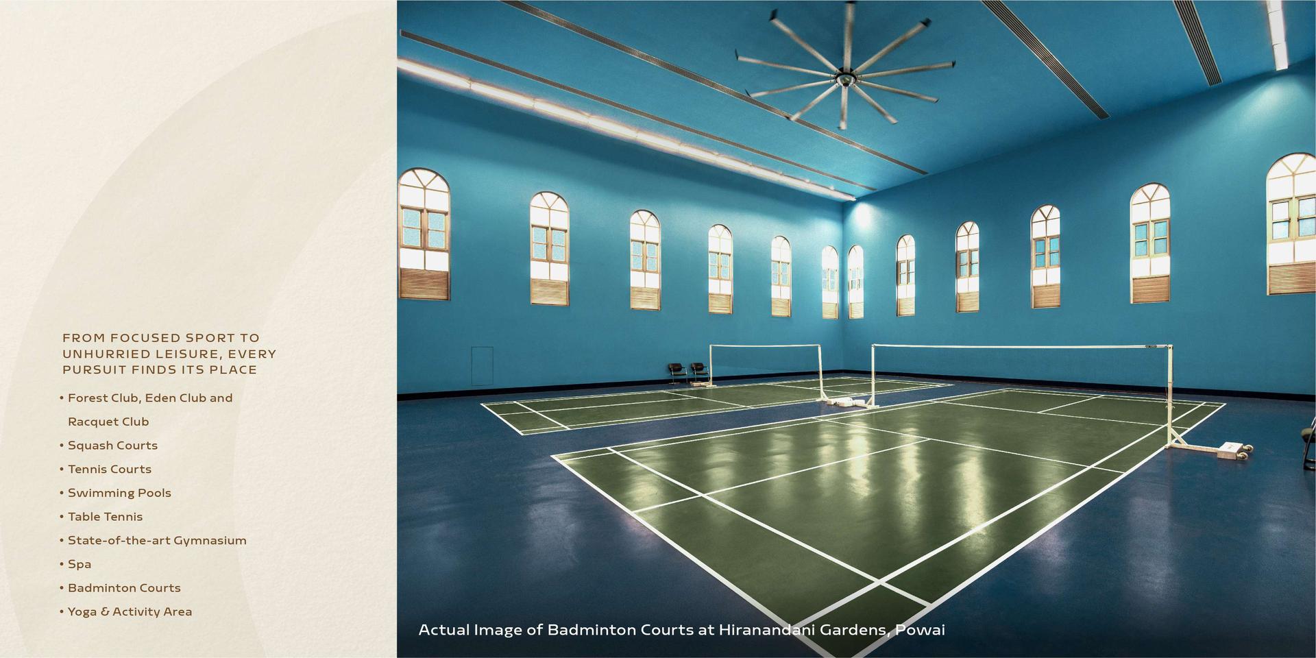 Badminton court at Hiranandani Rockside, Powai