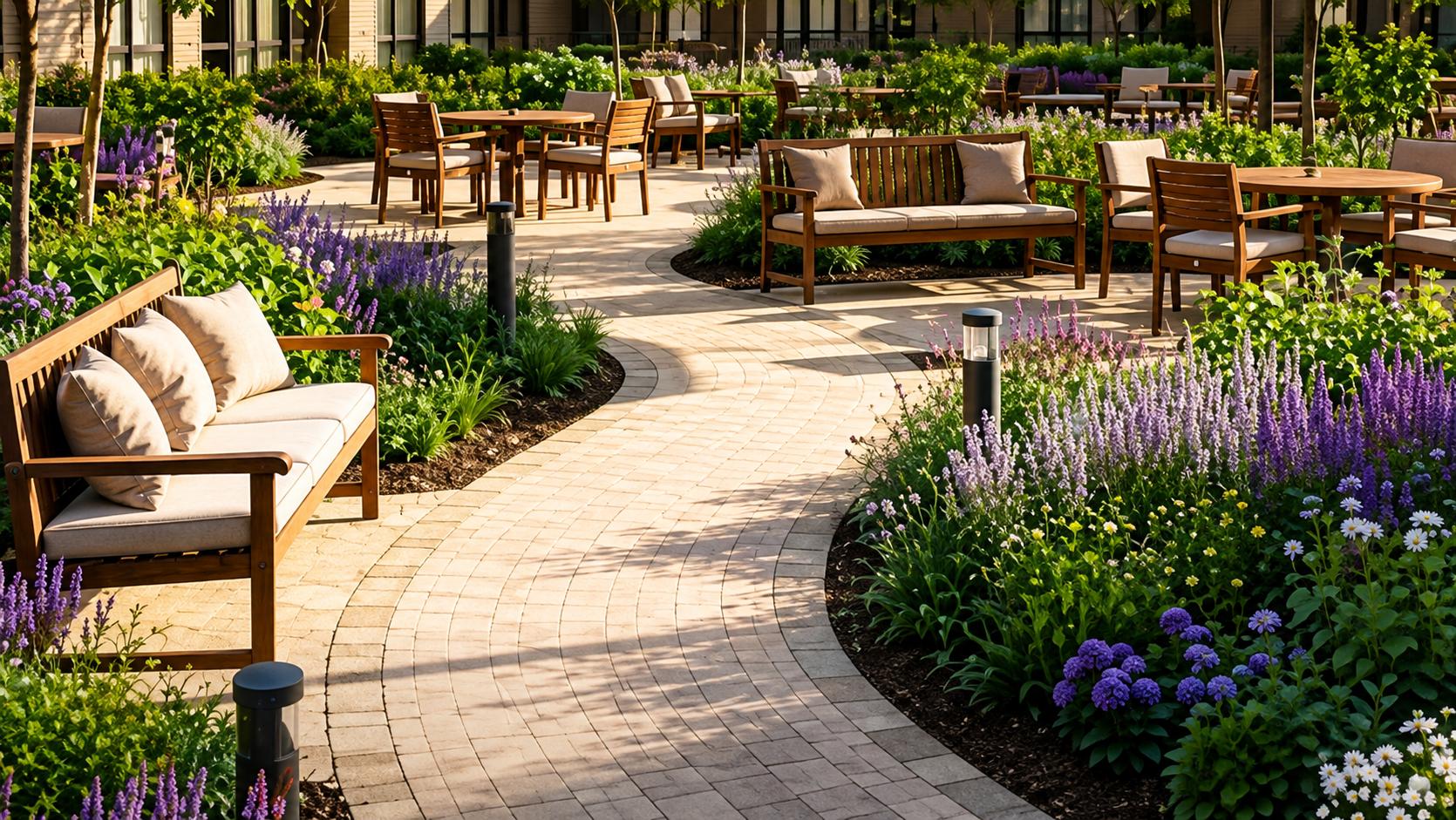 Landscaped gardens at Platinum  Classic, Andheri West