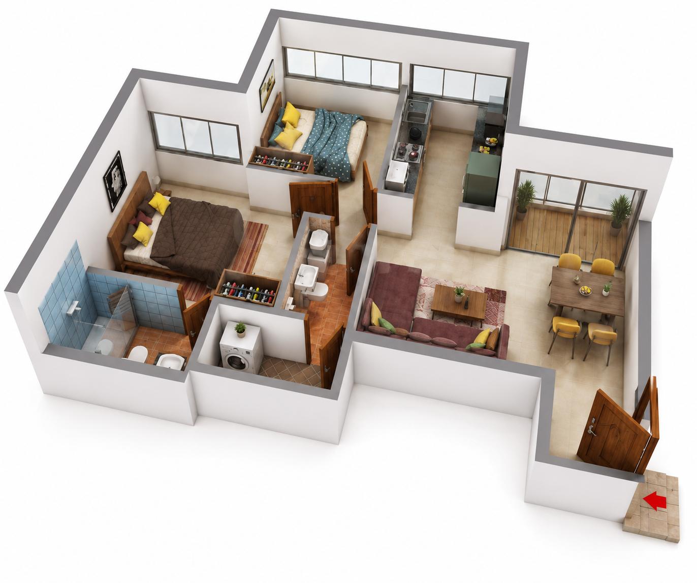 2BHK Signature Plus floor plan