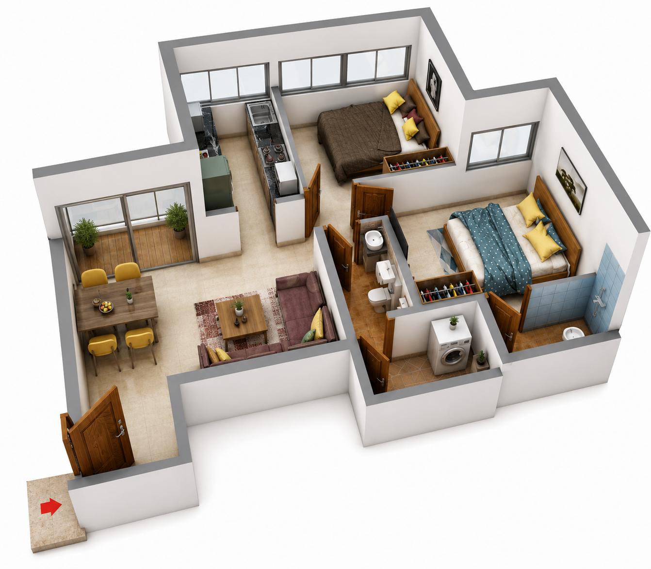 2BHK Ulta Elite floor plan