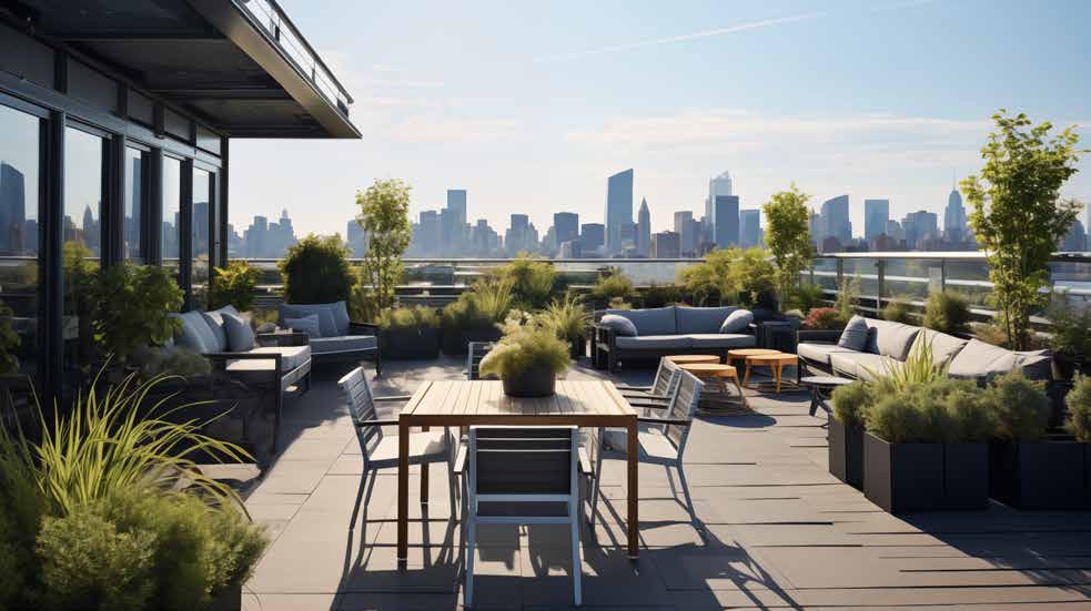 Rooftop terrace at Kamla Chandra Rashmi, Andheri West