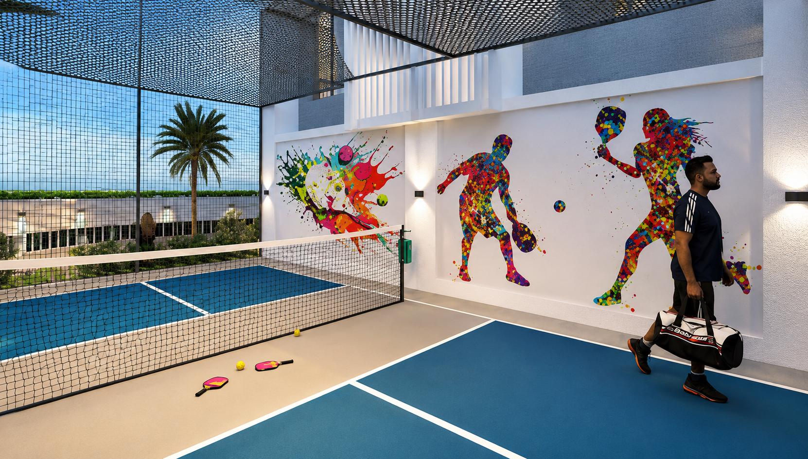 Padel court at Ariha Skyes, Goregaon West