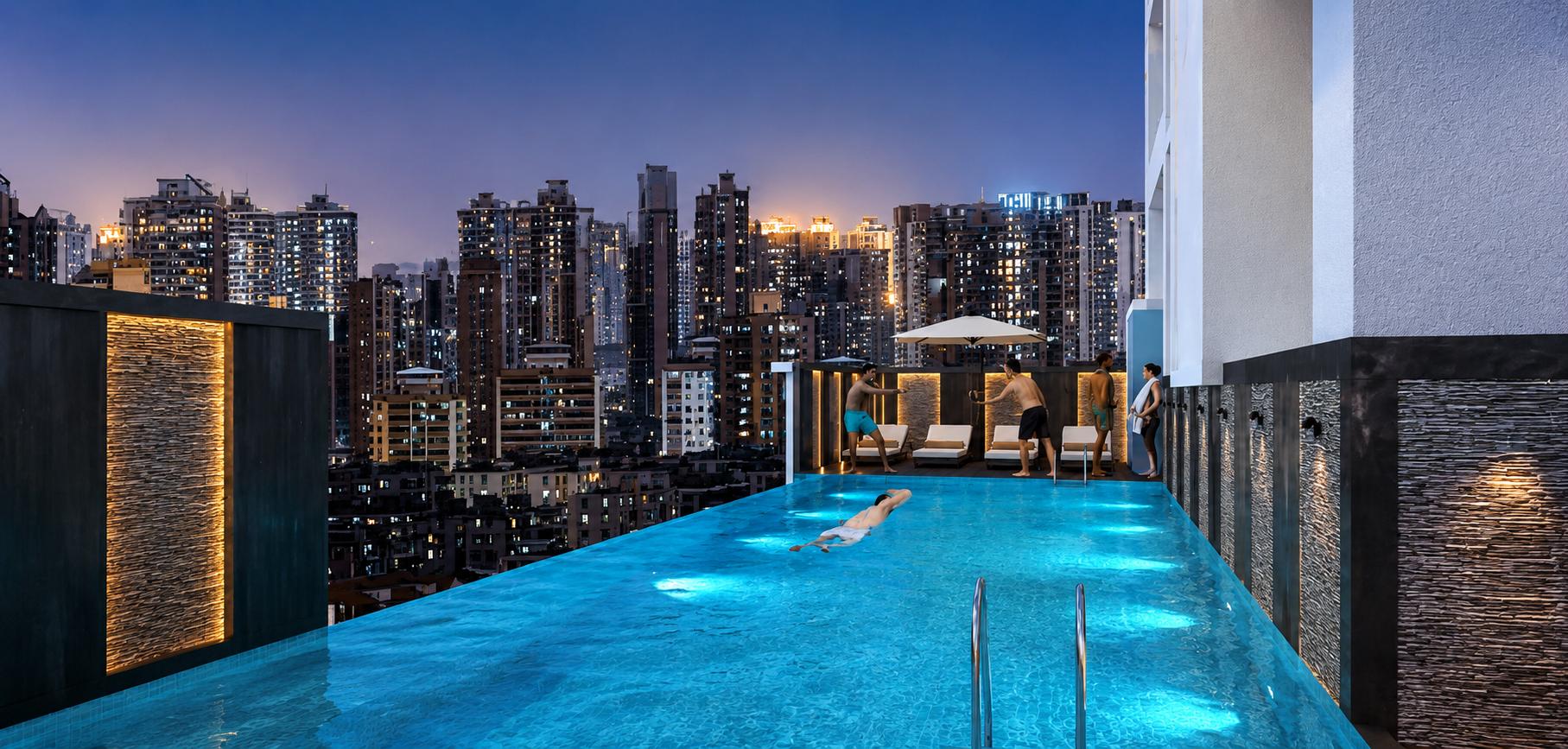 Swimming pool at Ariha Skyes, Goregaon West