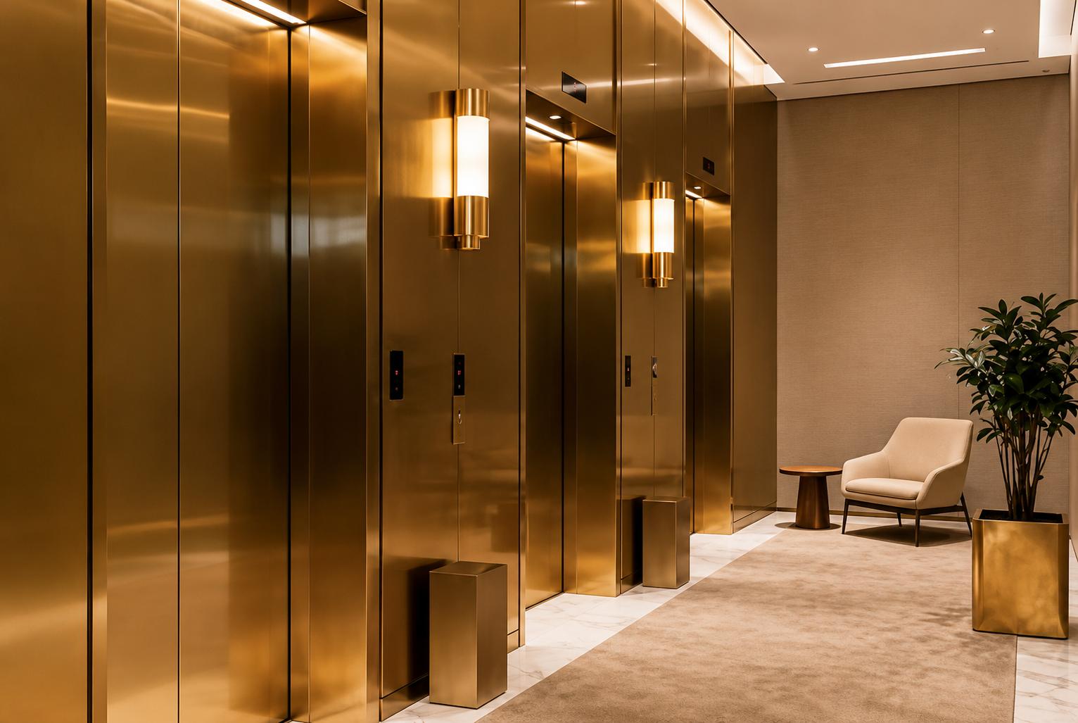 High-speed elevators at One Vara, Goregaon East