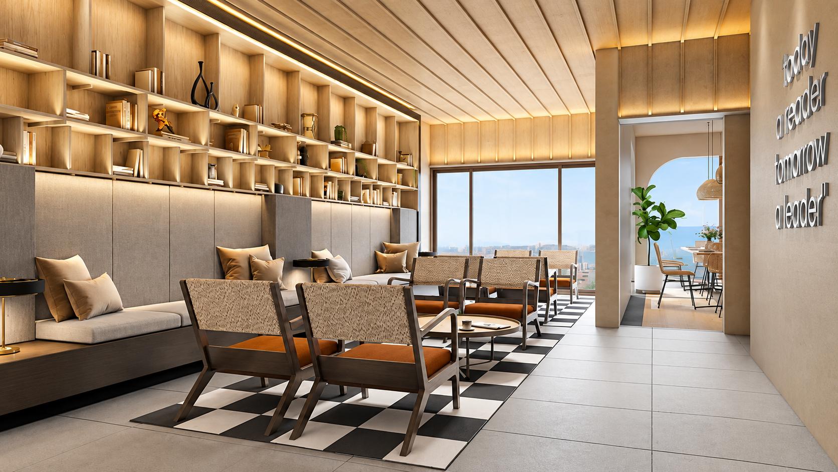 Library at Chandak Highscape City, Chembur