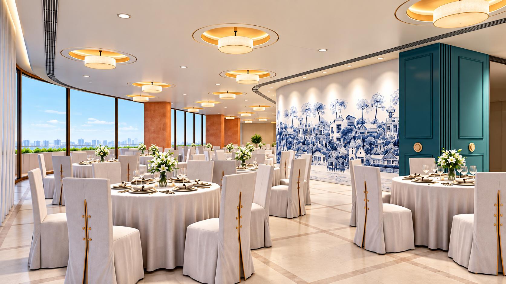 Multipurpose hall at Chandak Highscape City, Chembur
