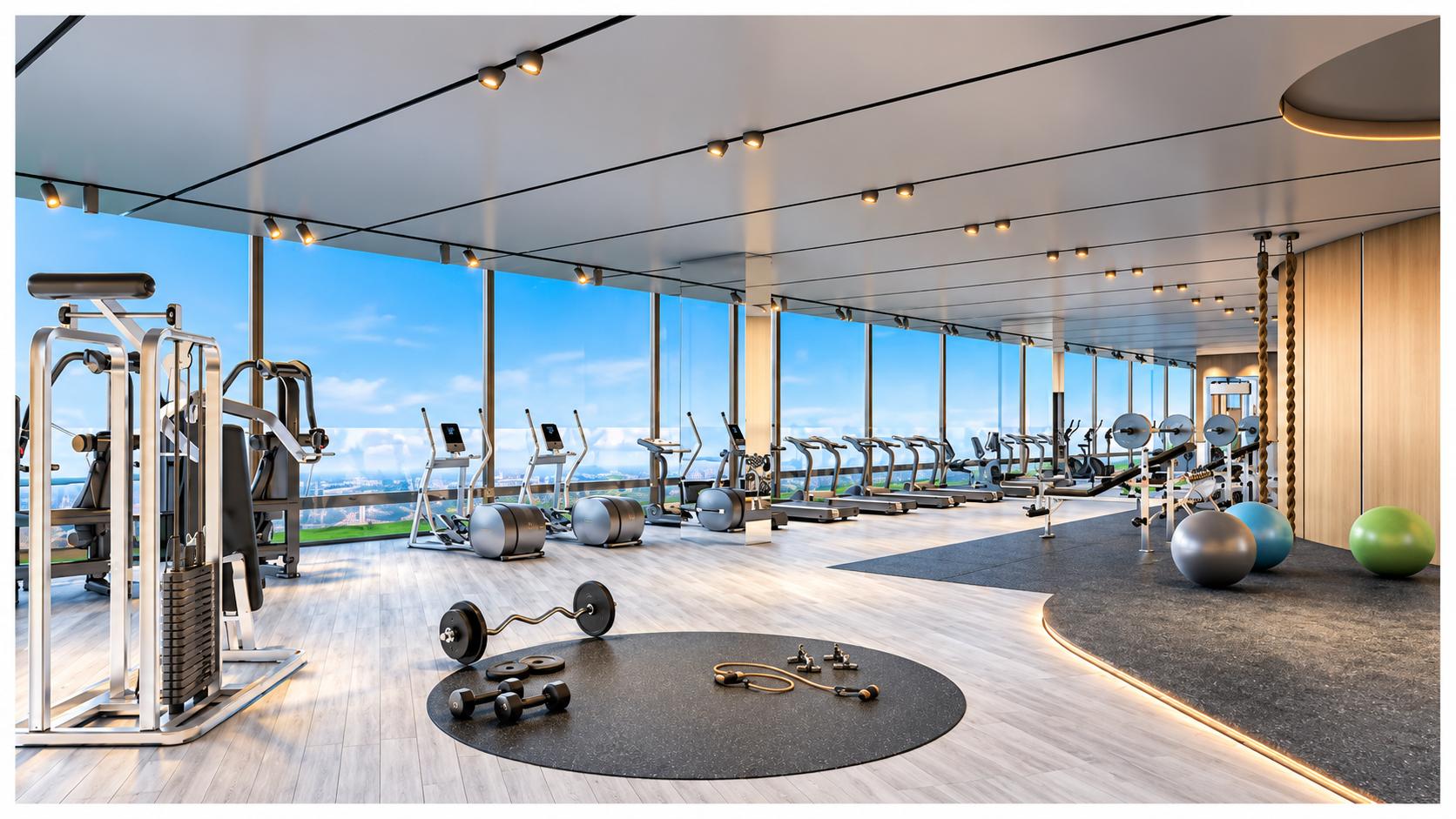 Gym at Chandak Highscape City, Chembur