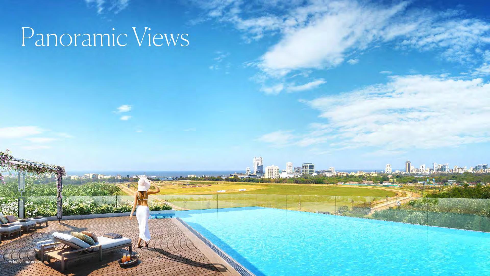 Swimming pool at Piramal Mahalaxmi, Mahalakshmi