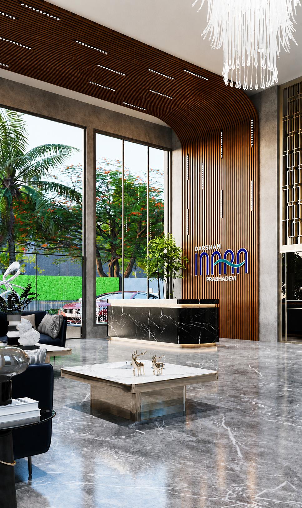 Grand entrance lobby at Darshan Inara, Prabhadevi
