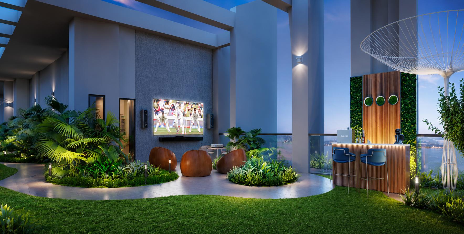 Rooftop terrace at Darshan Inara, Prabhadevi