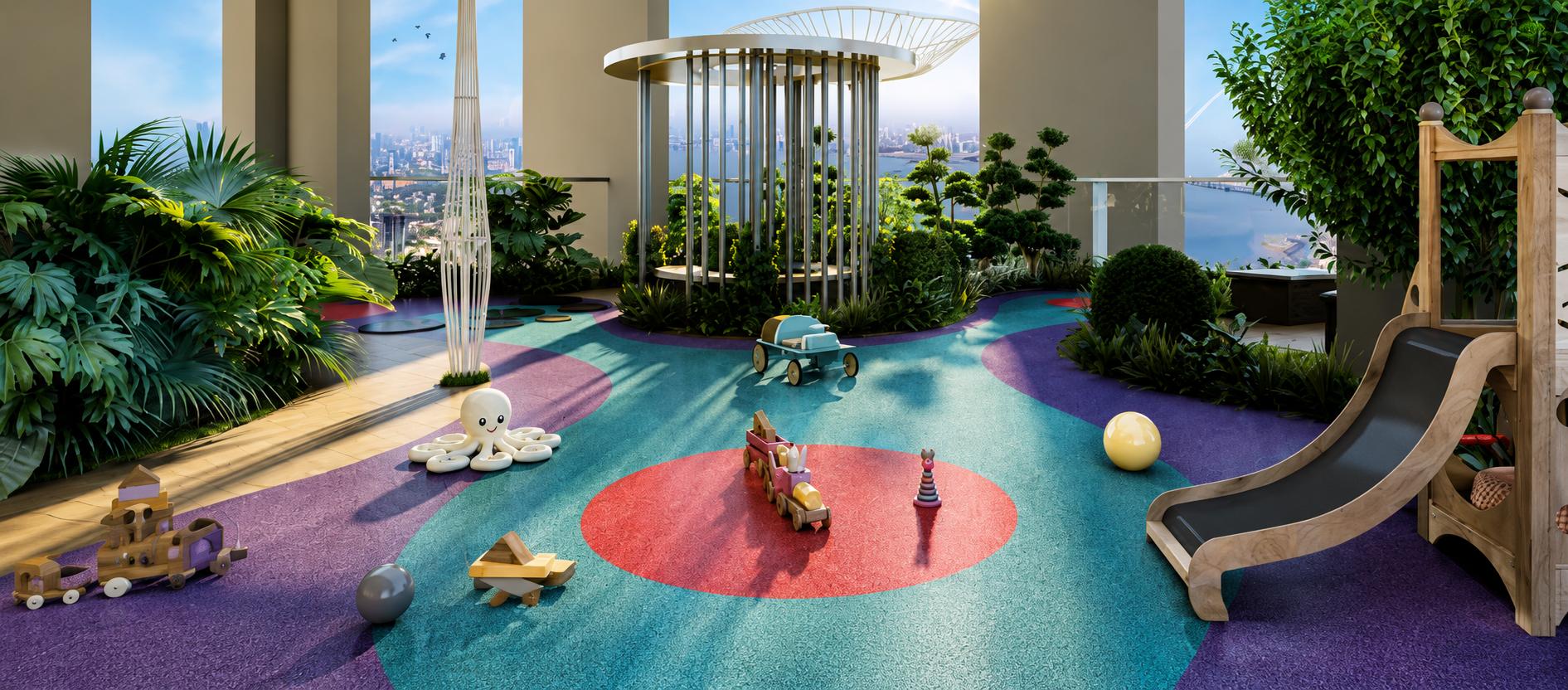 Children's play area at Darshan Inara, Prabhadevi