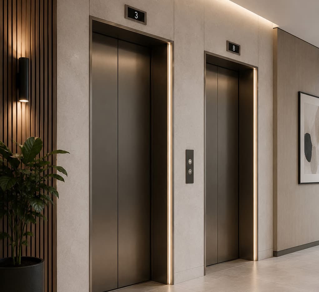 Elevators at Raya Terraces, Juhu