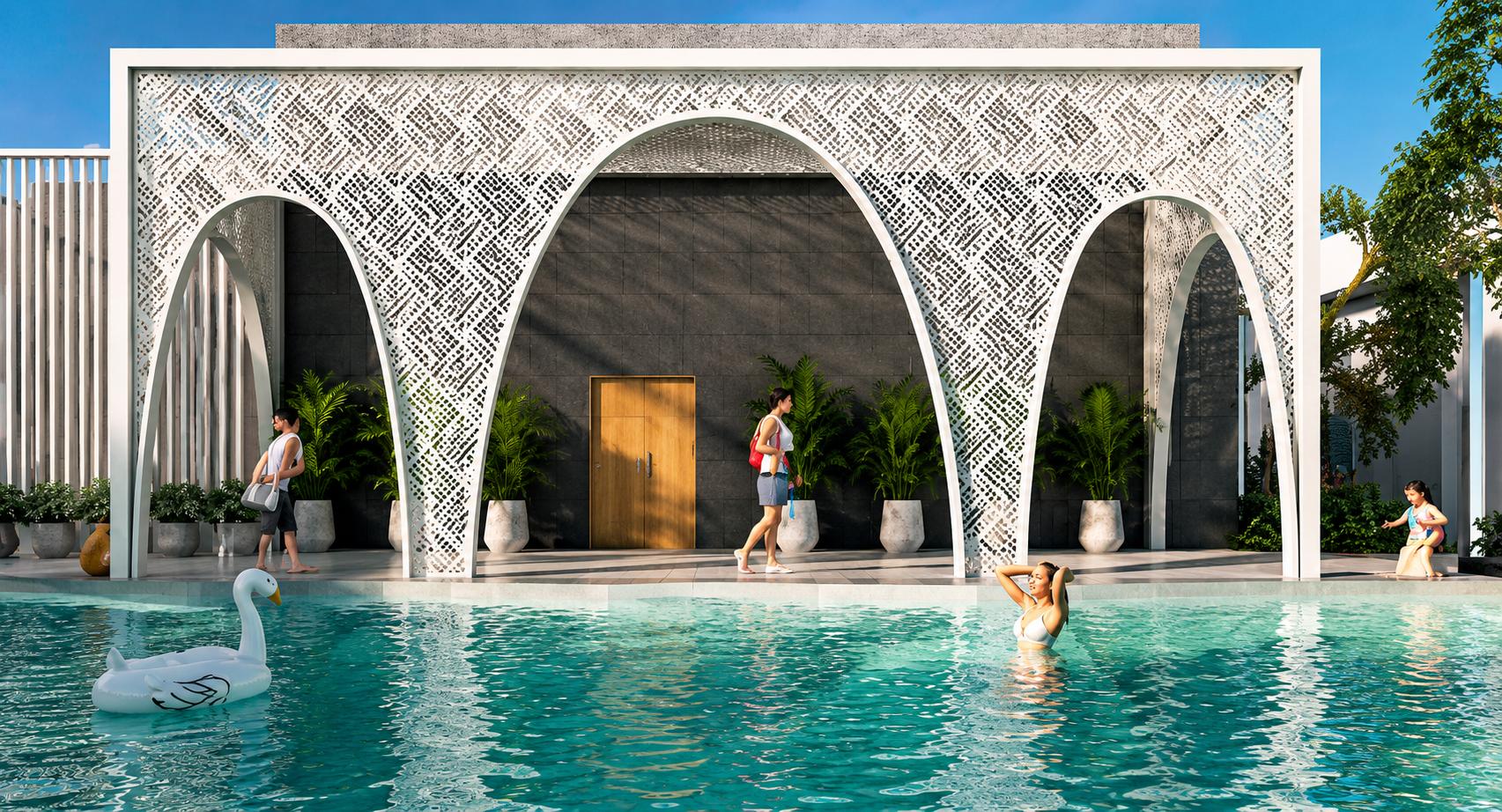 Swimming pool at Hariko Brahma, Borivali West
