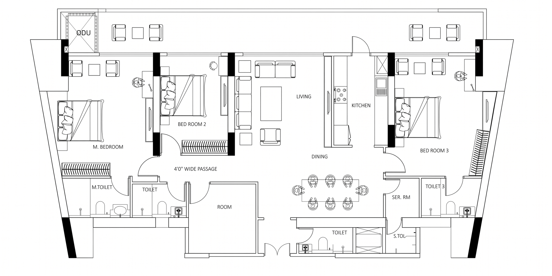 3.5 BHK floor plan
