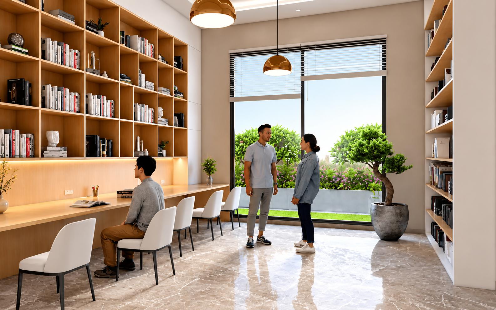 Library at Majestic Oaks, Bhandup East