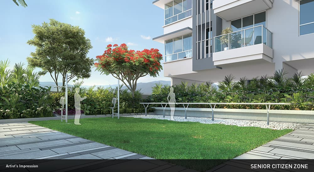Senior citizen area at Wadhwa TW Gardens, Kandivali East