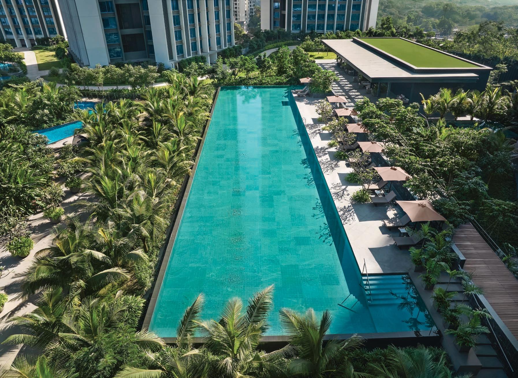 Swimming pool at Oberoi Sky City, Borivali East
