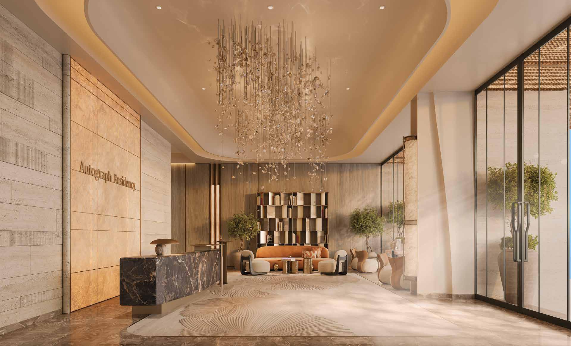 Grand entrance lobby at Autograph Residency, Oshiwara