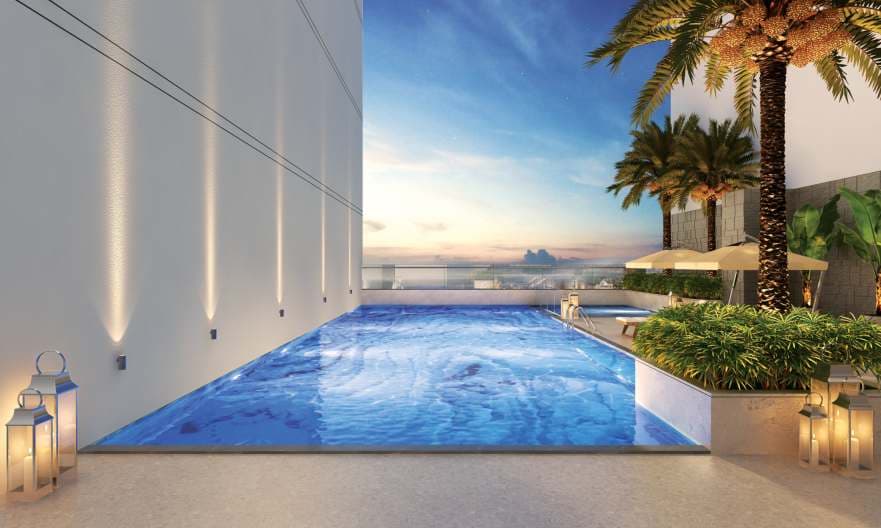 Swimming pool at Techno Aakasa, Worli