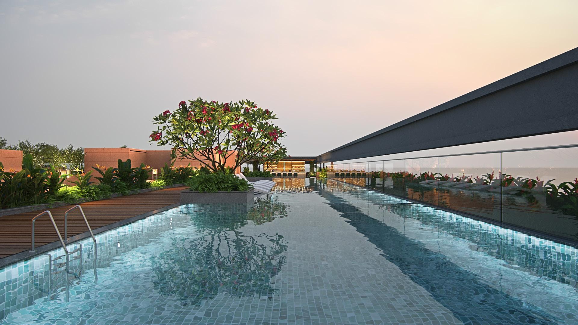 Swimming pool at Vaswani Seascape, Juhu