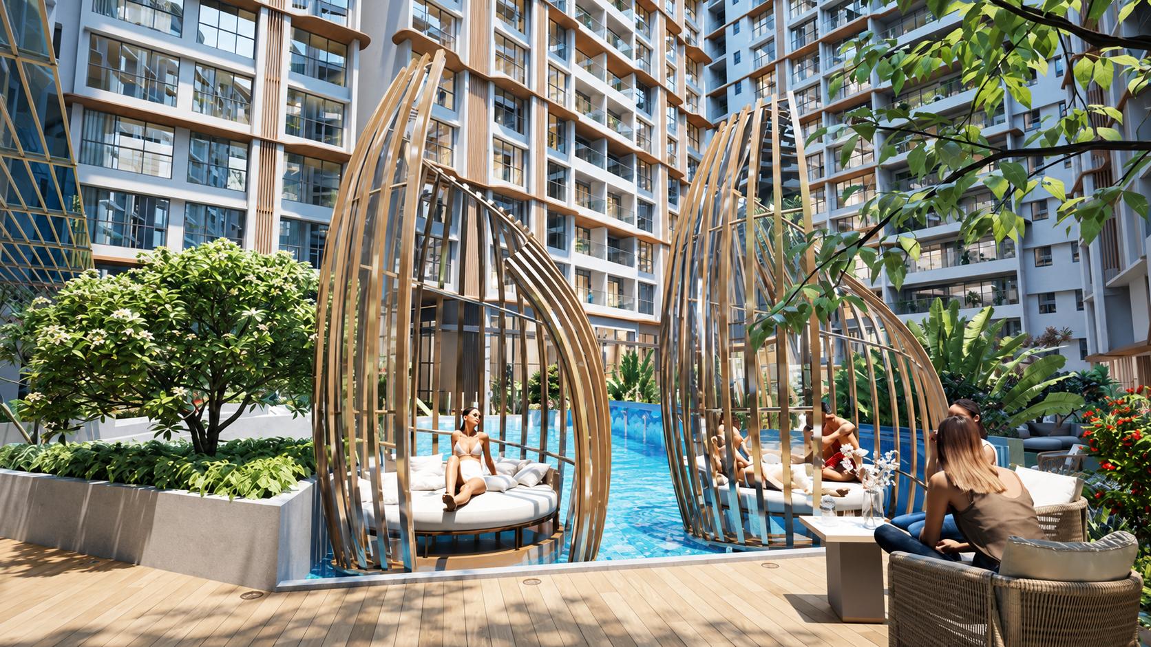 Swimming pool at MICL & Chandak Jade Park, Vile Parle West