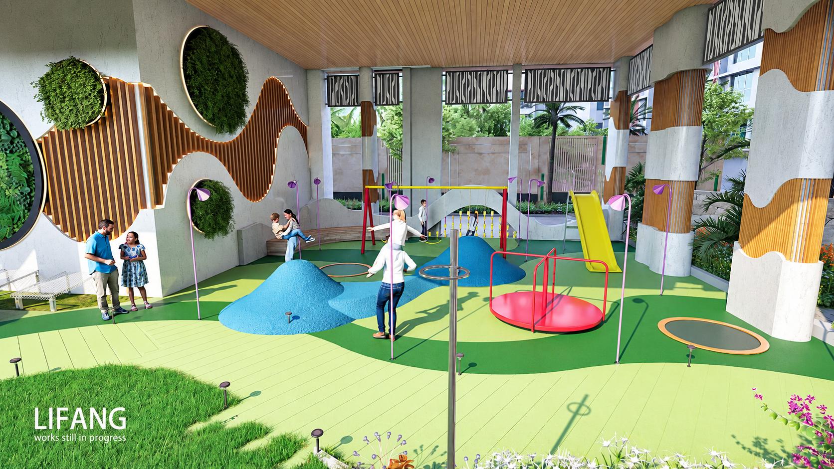 Children's play area at MICL & Chandak Jade Park, Vile Parle West
