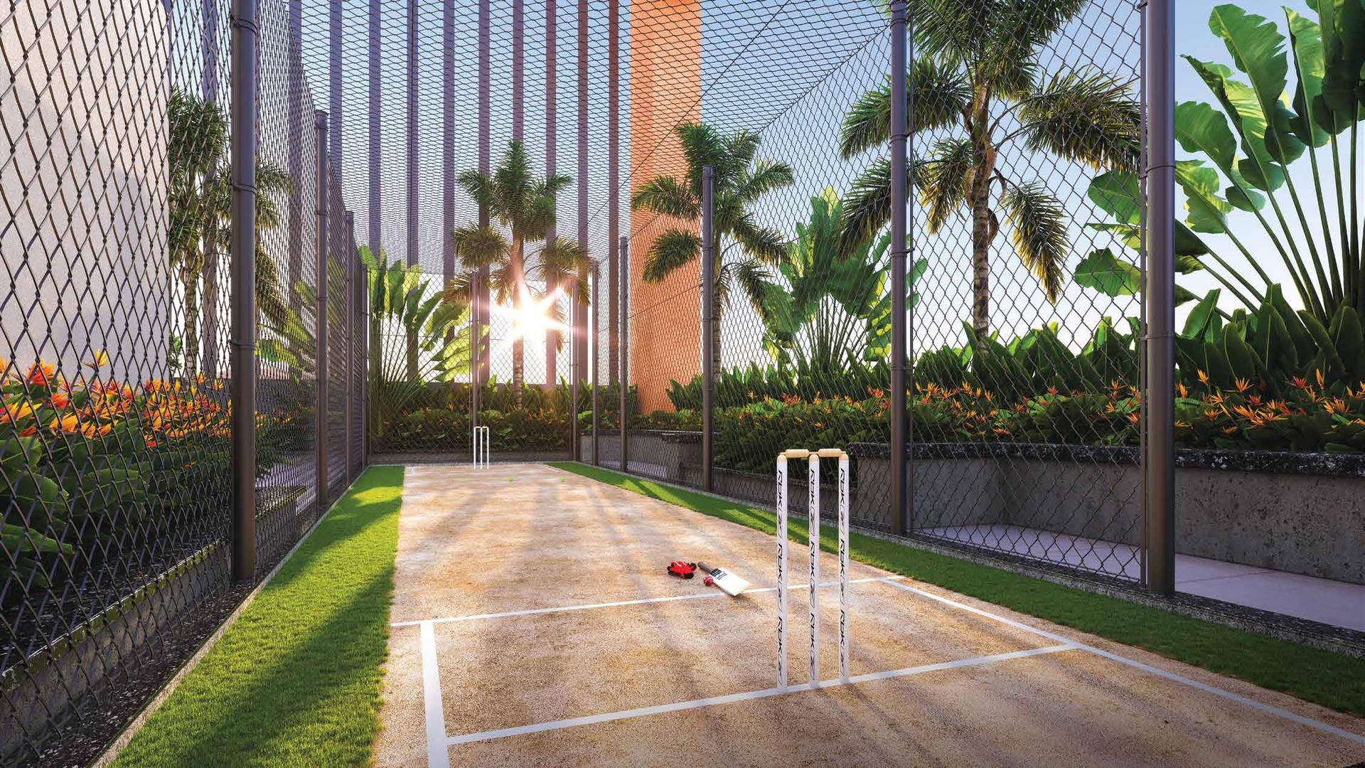Cricket pitch at Ambit Primoris, Kandivali West