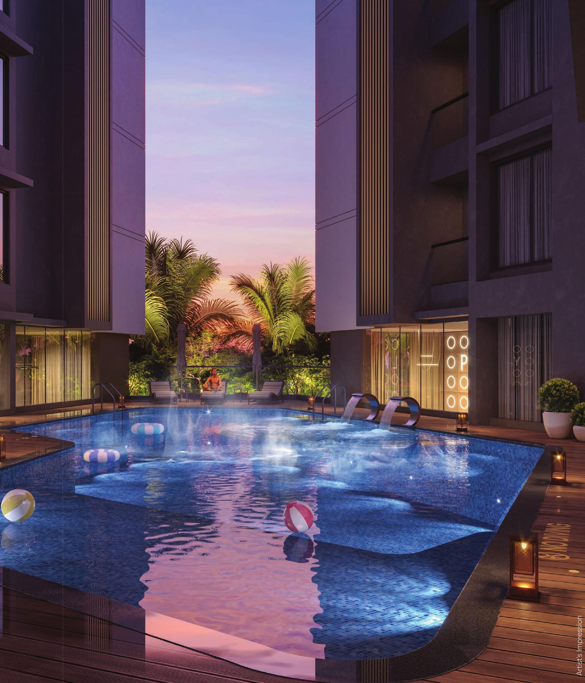 Swimming pool at Chandiwala Pearl Providence, Jogeshwari West