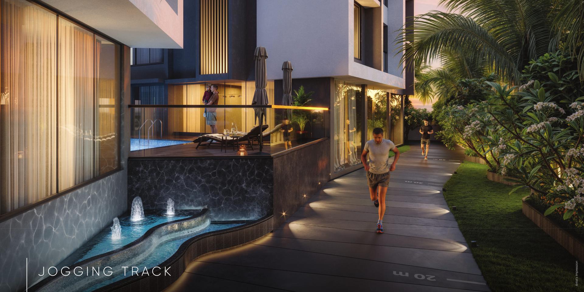 Jogging track at Chandiwala Pearl Providence, Jogeshwari West