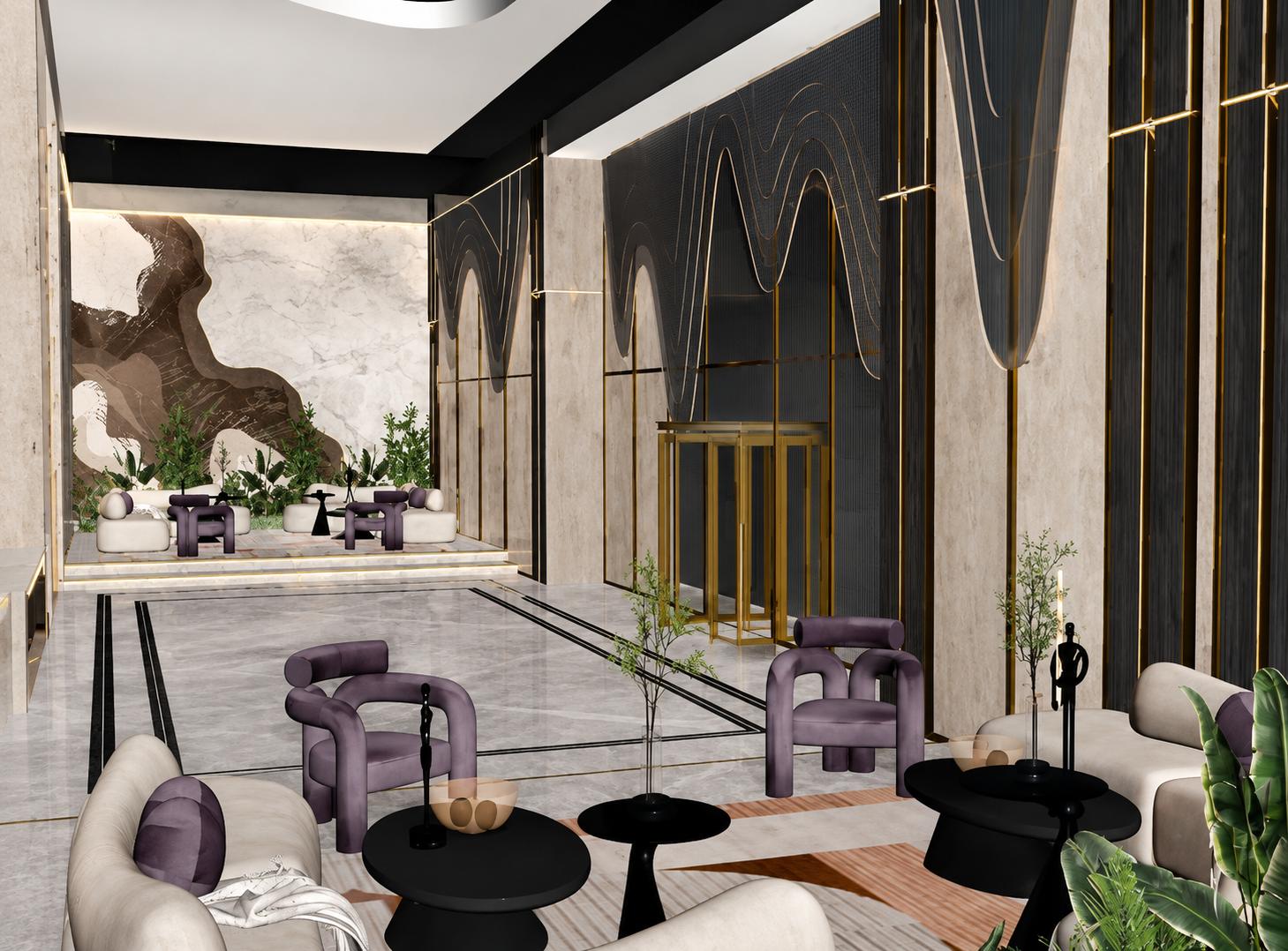 Grand entrance lobby at MICL Aradhya Avaan, Tardeo