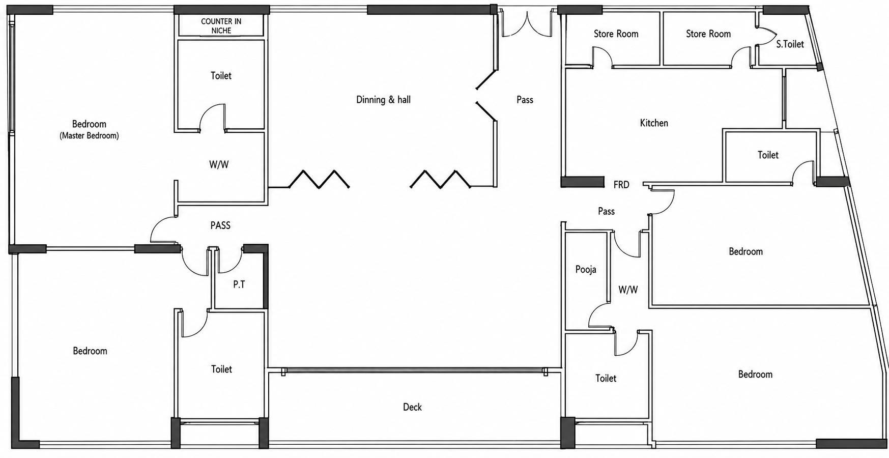 4BHK floor plan