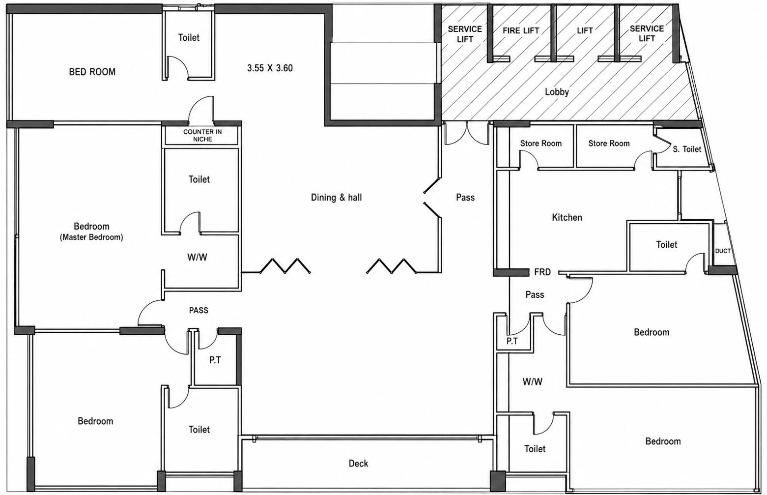 5BHK floor plan