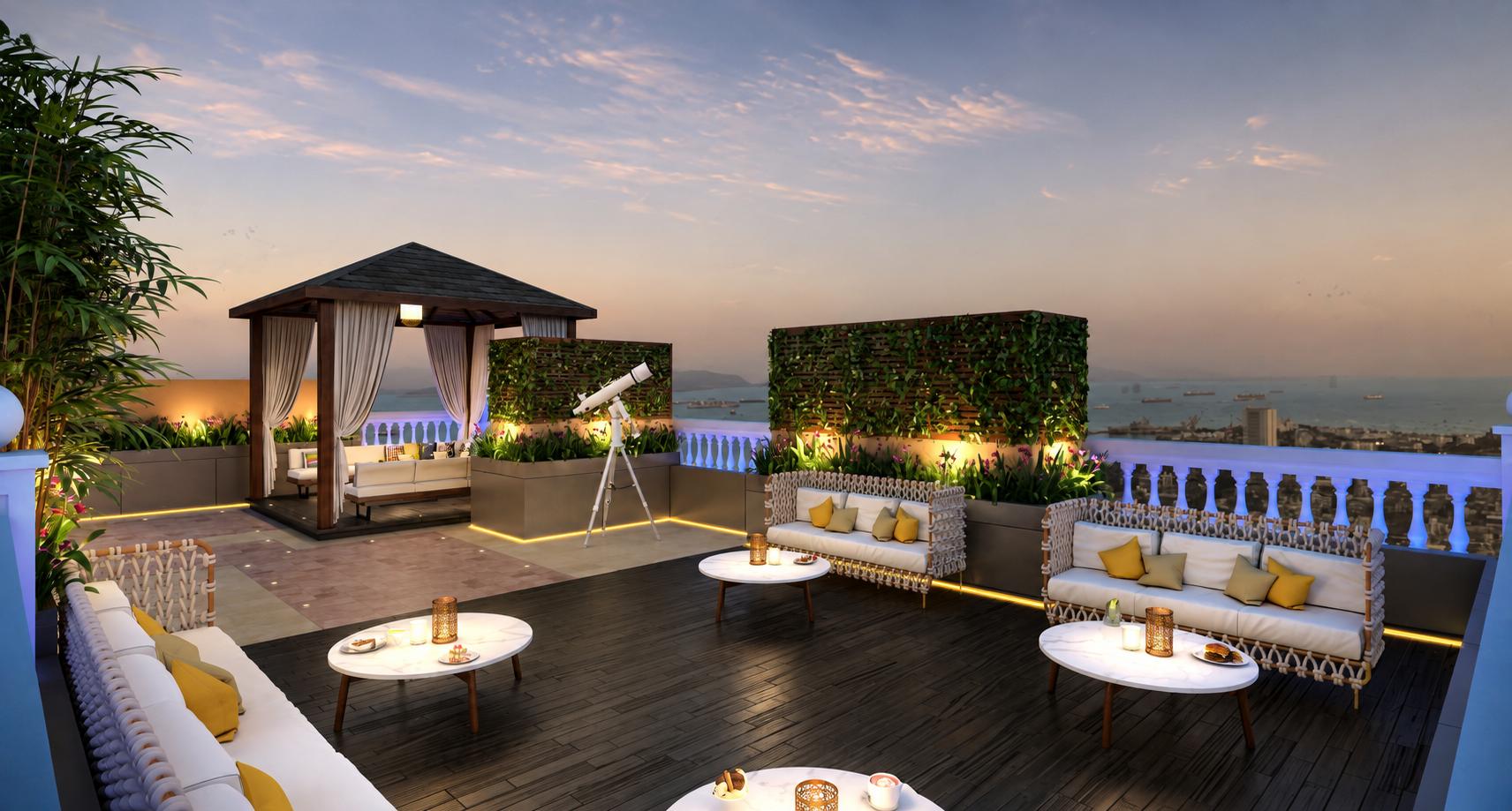 Rooftop terrace at Aplite Green Stone Heritage, Fort