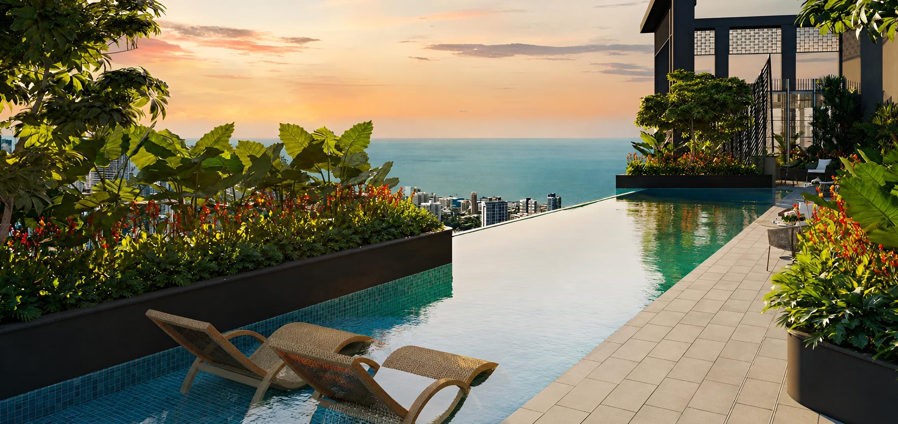 Swimming pool at Godrej Avenue Eleven, Mahalakshmi