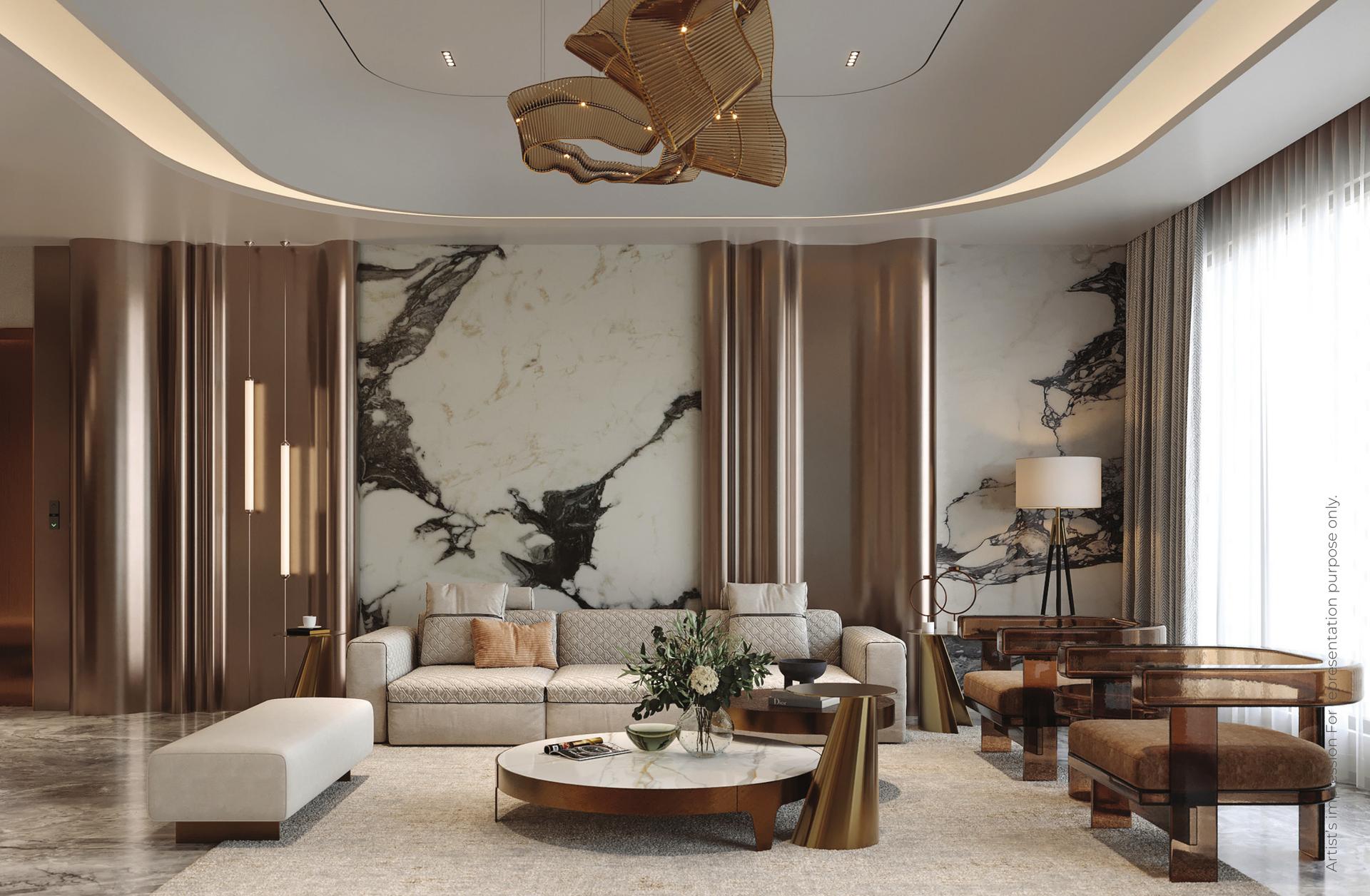 Grand entrance lobby at Godrej Avenue Eleven, Mahalakshmi