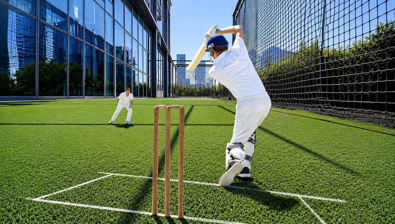 Cricket pitch at Platinum Crest, Andheri West