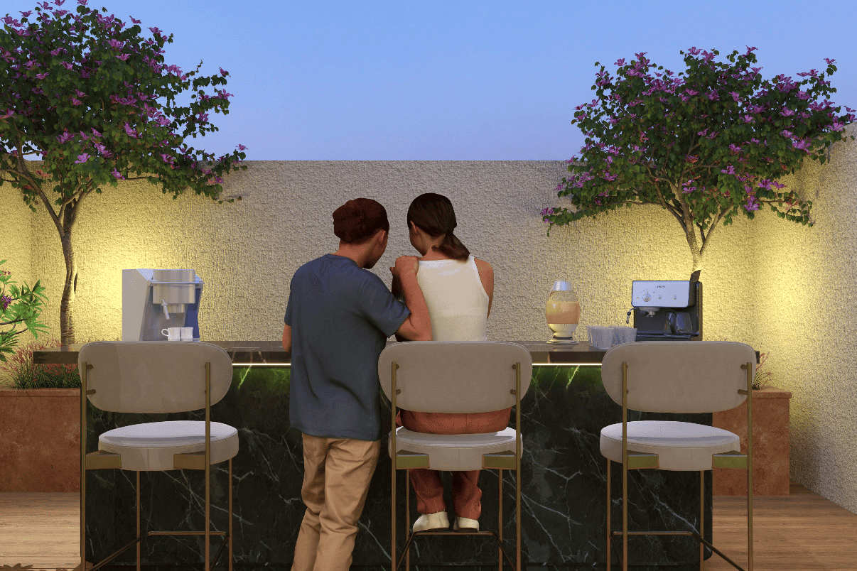 Rooftop terrace at PCPL Vivante, Mahim West
