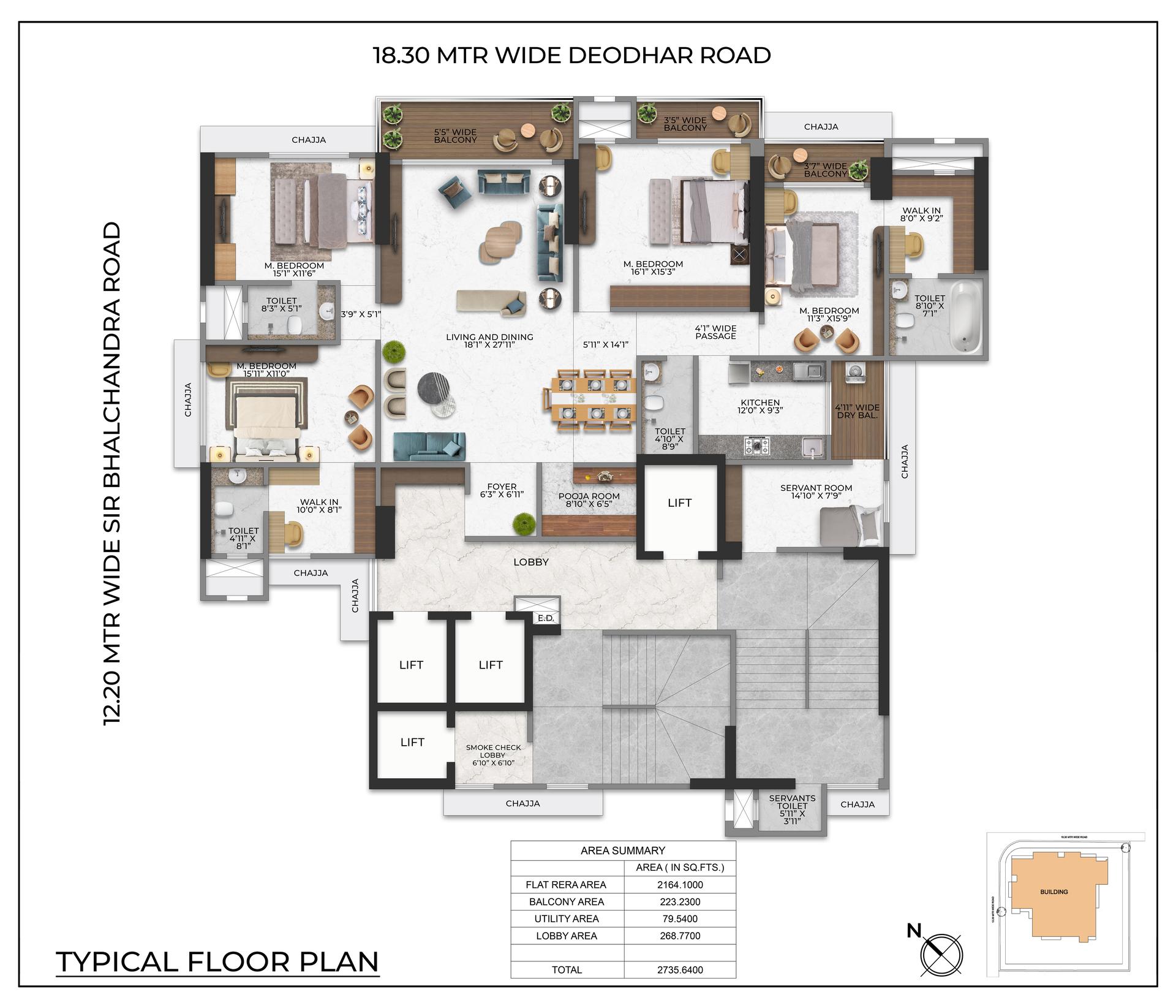 4BHK Luxury floor plan