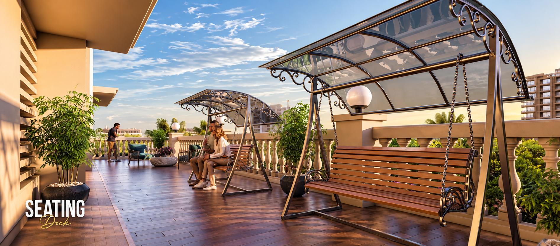 Rooftop terrace at Sawla Chheda  Imperial, Matunga East