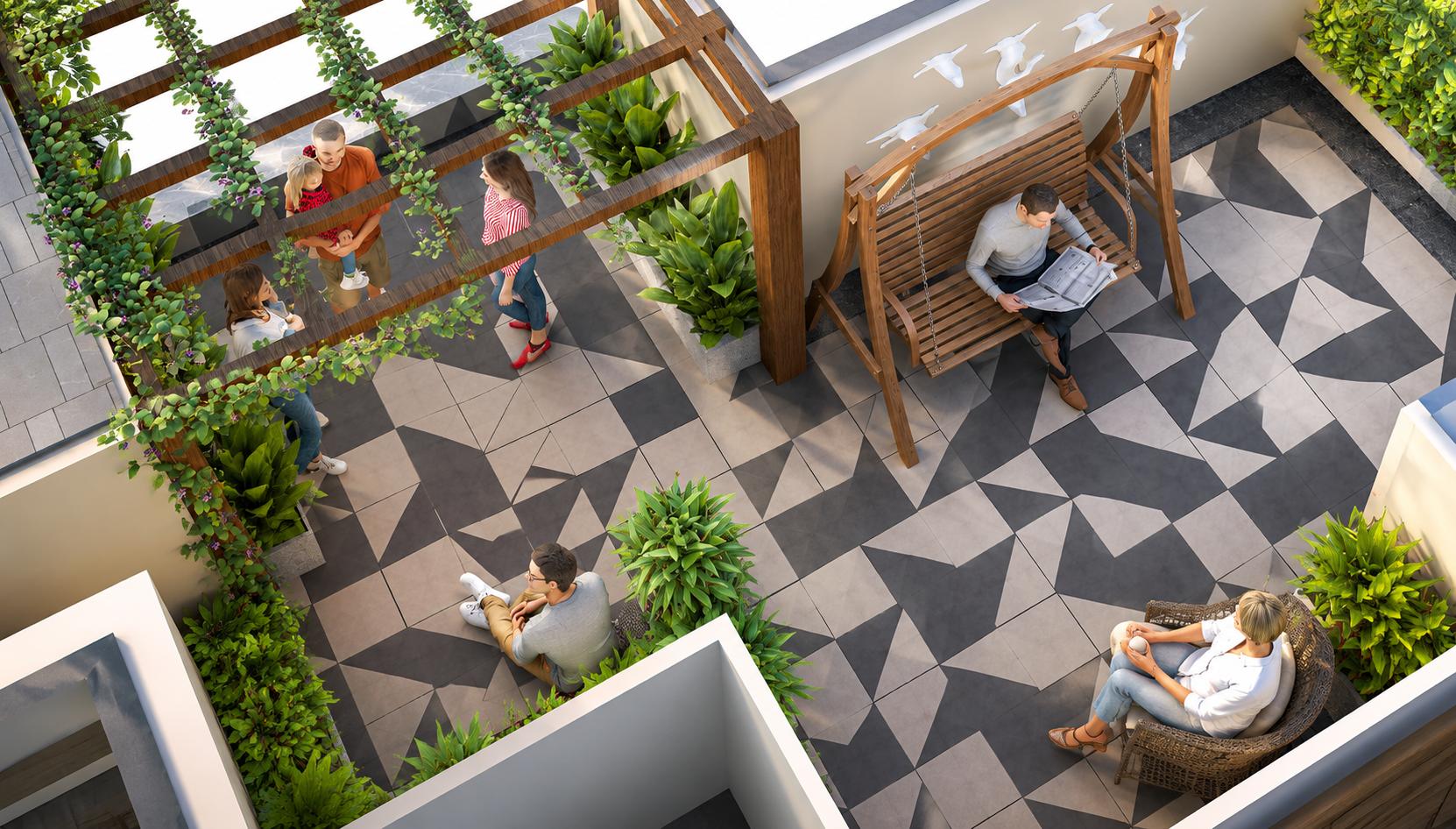 Senior citizen area at Bhoomi Amogh, Andheri West