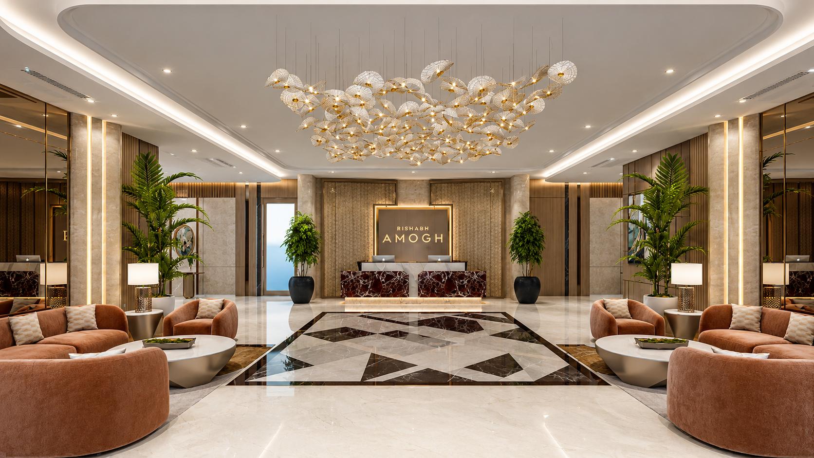 Grand entrance lobby at Bhoomi Amogh, Andheri West