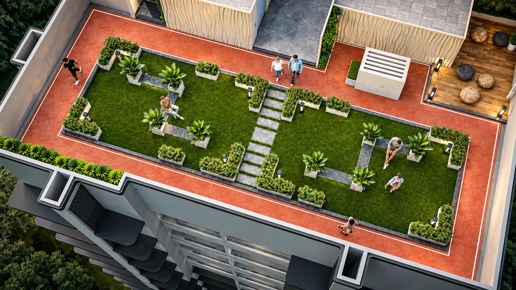 Rooftop terrace at Bhoomi Amogh, Andheri West
