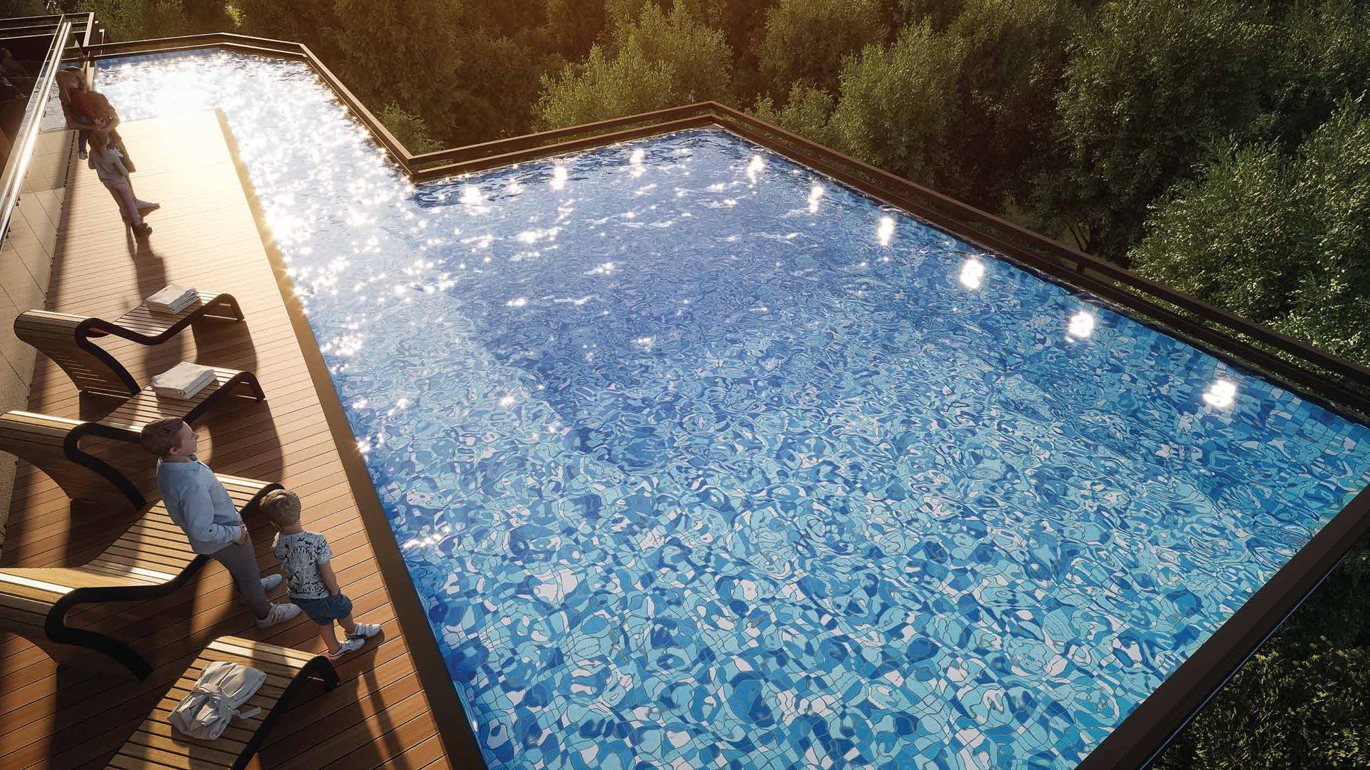 Swimming pool at Sumit KMR Param, Borivali West