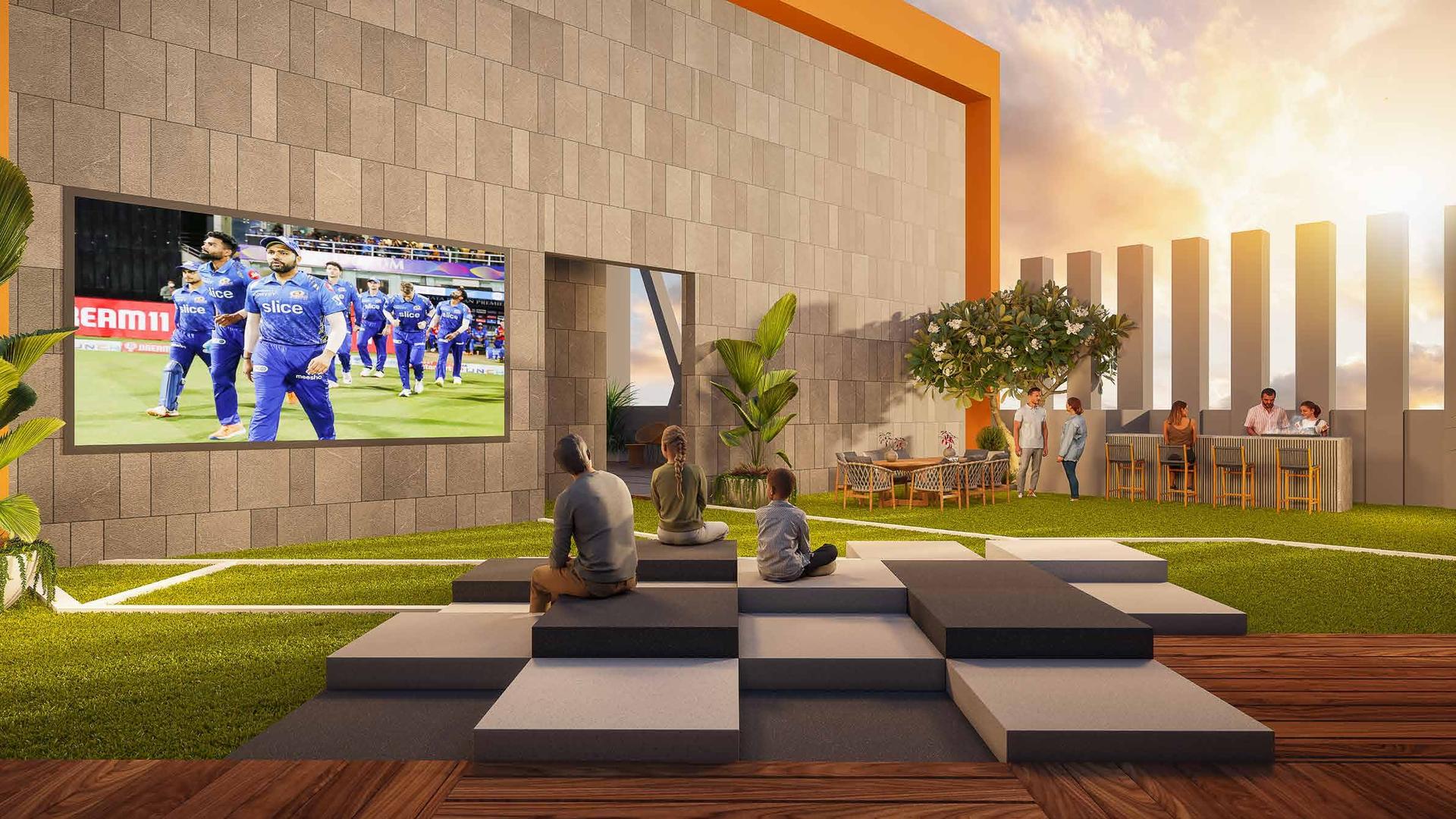 Rooftop terrace at Sumit KMR Param, Borivali West